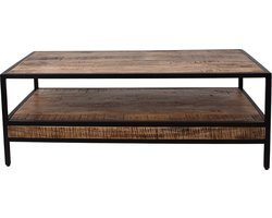 Clayre & Eef Salontafel 110x55x40 cm Bruin Zwart Hout