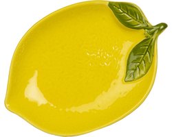 Clayre & Eef Schaal Citroen Ø 15 cm Geel Keramiek