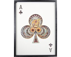 Clayre & Eef Schilderij 75*4*100 cm Meerkleurig Kunststof Rechthoek Klaver Muurdecoratie Wanddecoratie