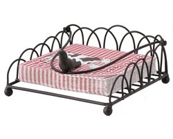 Clayre & Eef Servettenhouder 20x20x9 cm Bruin Ijzer Vierkant Zeehond Servethouder
