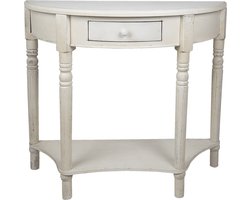 Clayre & Eef Sidetable 100x40x84 cm Wit Hout