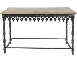 Clayre & Eef Sidetable 121x45x81 cm Zwart Bruin IJzer