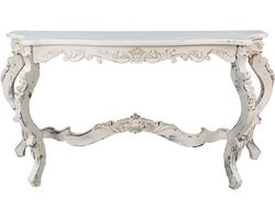 Clayre & Eef Sidetable 170x52x82 cm Wit Hout Wandtafel