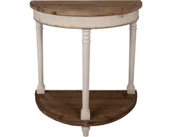 Clayre & Eef Sidetable 83x40x87 cm Beige Bruin Hout