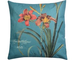 Clayre & Eef Sierkussen 43x43 cm Turquoise Synthetisch