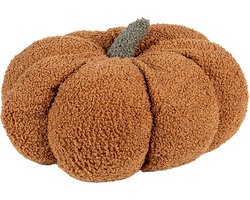 Clayre & Eef Sierkussen Pompoen Ø 28x18 cm Bruin Stof