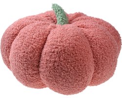 Clayre & Eef Sierkussen Pompoen Ø 28x18 cm Roze Synthetisch