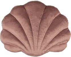 Clayre & Eef Sierkussen Schelp 28x38 cm Roze Polyester Kussenhoes met Kussenvulling