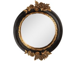 Clayre & Eef Spiegel 14x2x16 cm Zwart Kunststof