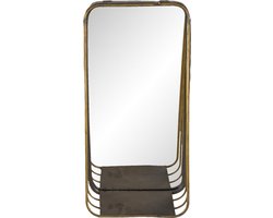 Clayre & Eef Spiegel 19x39 cm Koperkleurig Metaal