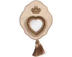 Clayre & Eef Spiegel 19x3x22 cm Beige Kunststof
