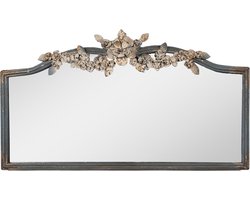Clayre & Eef Spiegel 69x4x39 cm Blauw Grijs Metaal Glas Wandspiegel