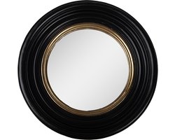 Clayre & Eef Spiegel Ø 31 cm Zwart Polyresin