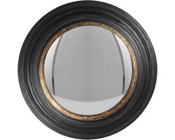 Clayre & Eef Spiegel Ø 38 cm Zwart Hout
