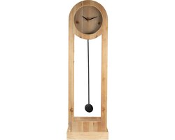 Clayre & Eef Staande Klok 28x100 cm Bruin Zwart Hout