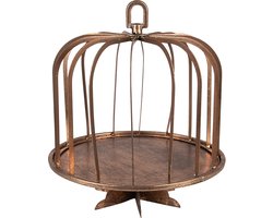 Clayre & Eef Stolp Ø 26x32 cm Koperkleurig Ijzer Rond Glazen stolp