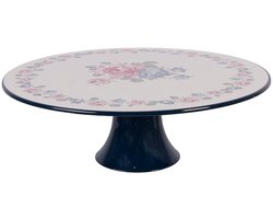 Clayre & Eef Taartplateau op Voet Ø 29x10 cm Beige Kunststof