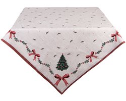 Clayre & Eef Tafelkleed 100x100 cm Beige Katoen Kerst
