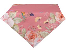 Clayre & Eef Tafelkleed 100x100 cm Roze Katoen Bloemen