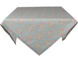 Clayre & Eef Tafelkleed 130x180 cm Groen Katoen Bloemen Tafellaken