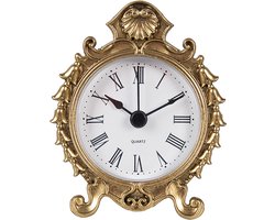 Clayre & Eef Tafelklok 10 cm Goudkleurig Metaal