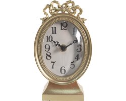 Clayre & Eef Tafelklok 18 cm Goudkleurig IJzer Glas
