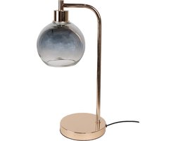 Clayre & Eef Tafellamp 21x15x41 cm Goudkleurig Ijzer Glas Bureaulamp