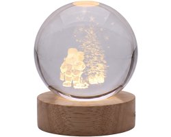 Clayre & Eef Tafellamp Bruin Hout