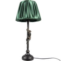 Clayre & Eef Tafellamp Ø 25x55 cm Bruin Groen Polyresin Aap