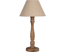 Clayre & Eef Tafellamp Ø 26x50 cm Bruin Hout