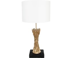Clayre & Eef Tafellamp Ø 30x60 cm Goudkleurig Polyresin