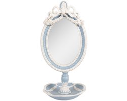 Clayre & Eef Tafelspiegel 14x14x28 cm Blauw Kunststof