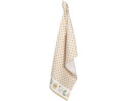 Clayre & Eef Theedoek 50x70 cm Beige Geel Katoen Citroen