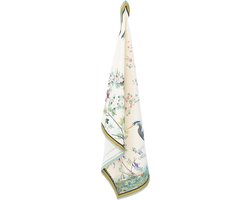 Clayre & Eef Theedoek 50x70 cm Beige Katoen Tropisch motief Keukenhanddoek