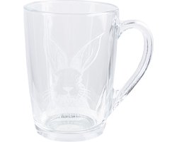 Clayre & Eef Theeglas 300 ml Transparant Glas Konijn Theemok