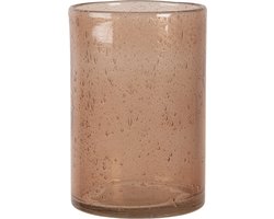 Clayre & Eef Theelichthouder Ø 10x15 cm Roze Glas