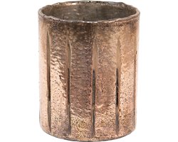 Clayre & Eef Theelichthouder Ø 13x16 cm Roze Glas