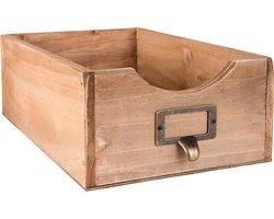 Clayre & Eef Tijdschriftenhouder 18x29x10 cm Bruin Hout