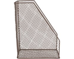 Clayre & Eef Tijdschriftenhouder 23x11x30 cm Bruin Metaal