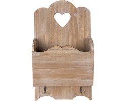 Clayre & Eef Tijdschriftenhouder 28x10x49 cm Bruin Hout