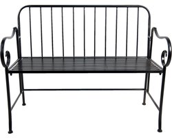 Clayre & Eef Tuinbank 104x57x83 cm Zwart Ijzer Bank Buiten