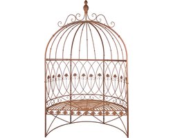 Clayre & Eef Tuinbank 119x59x208 cm Bruin Ijzer Bank Buiten