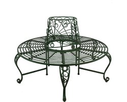 Clayre & Eef Tuinbank Ø 152x89 cm Groen Metaal