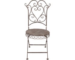 Clayre & Eef Tuinstoel 49x49x95 cm Bruin Metaal