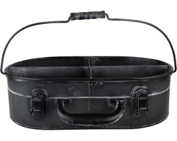 Clayre & Eef Vakkenbak 4 Vakken 41x26x11 cm Zwart IJzer