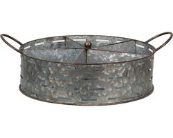 Clayre & Eef Vakkenbak 5 Vakken 43x34x15 cm Grijs Metaal