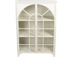 Clayre & Eef Vitrinekast 80x41x120 cm Wit IJzer