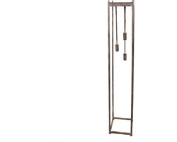 Clayre & Eef Vloerlamp 21x21x121 cm Koperkleurig Metaal