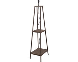 Clayre & Eef Vloerlamp 39x28x134 cm Bruin Hout