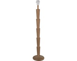 Clayre & Eef Vloerlamp Ø 17x80 cm Bruin Hout Rond Staande Lamp